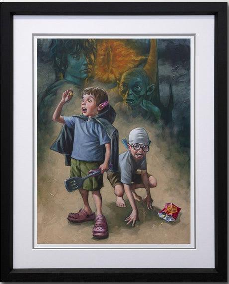 my preciousss print framed in black by artist craig davison 