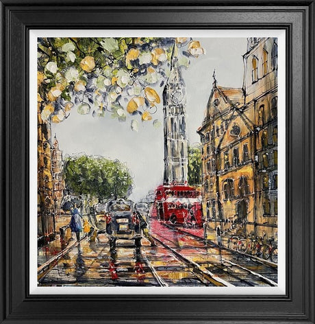 the bus home framed original by artist nigel cooke