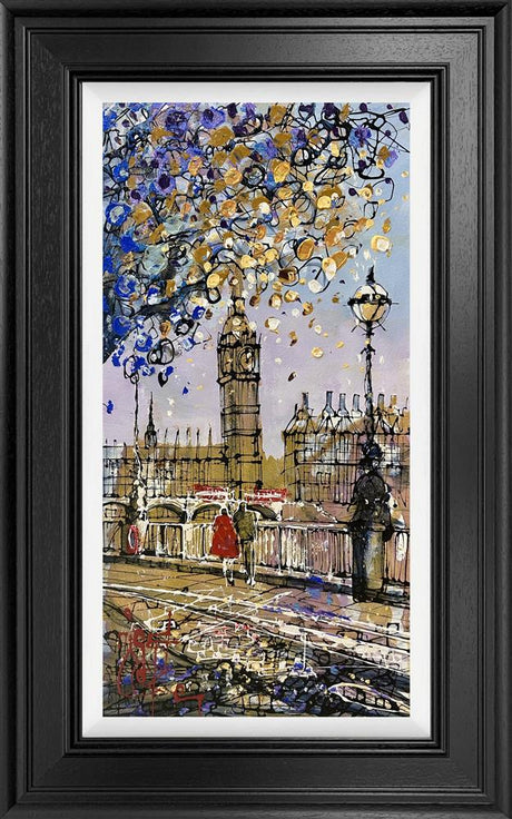 eyes on parliament square framed original by artist nigel cooke