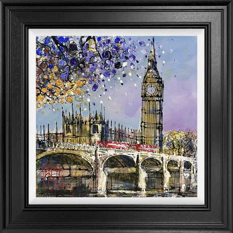 where the thames meets time framed original by artist nigel cooke