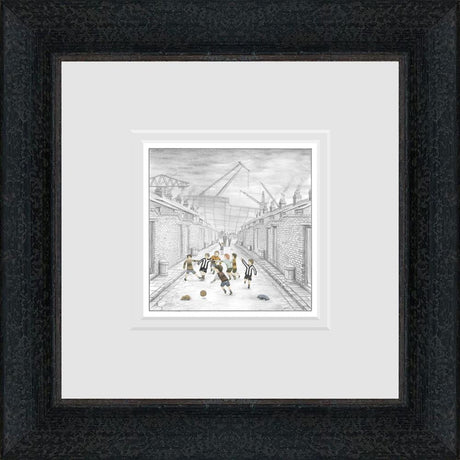next goal wins it sketch framed print by artist leigh lambert