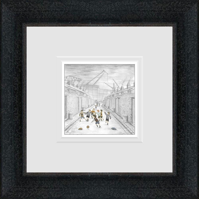 next goal wins it sketch framed print by artist leigh lambert