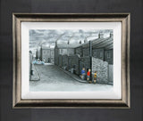 nobodys watching framed canvas print by artist leigh lambert