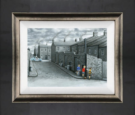nobodys watching framed canvas print by artist leigh lambert