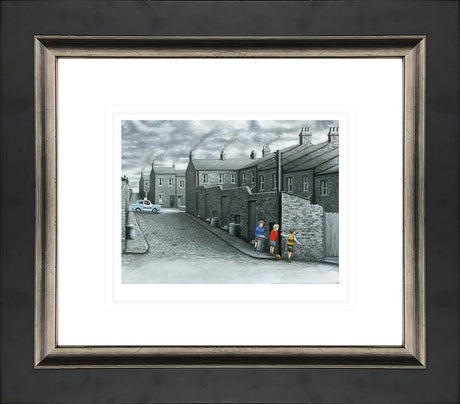 nobodys watching framed paper print by artist leigh lambert