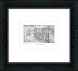 nobodyd watching sketch framed print by atist leigh lambert