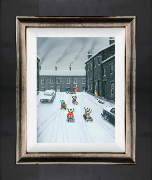 off we go framed canvas print by artist leigh lambert
