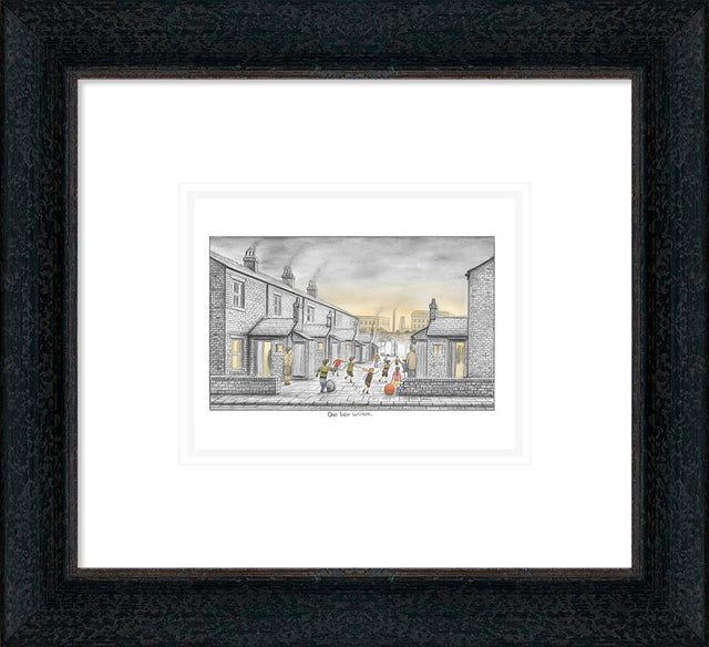one last wicket sketch framed print by artist leigh lambert