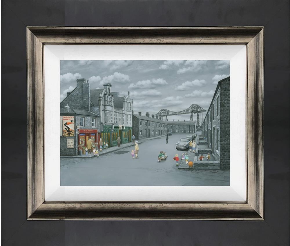 over the border exclusive framed canvas print by artist leigh lambert