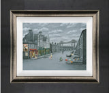 over the border exclusive framed canvas print by artist leigh lambert