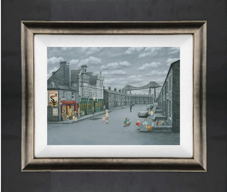 over the border exclusive framed canvas print by artist leigh lambert