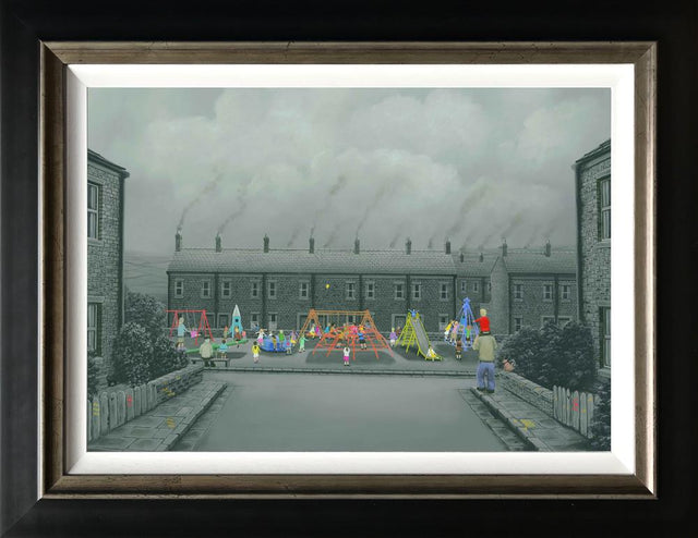 park life framed canvas print by artist leigh lambert