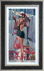 piazza san flamingo framed print by artist andrei protsouk