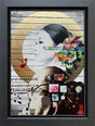 pilgrim framed embellished print by artist the trunk of funk