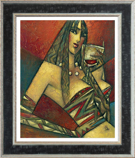 pinot noir large framed print by artist andrei protsouk