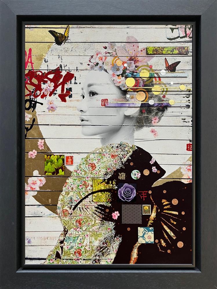 porcelian skit framed embellished print by artist the trunk of funk