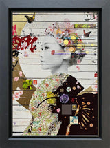 porcelian skit framed embellished print by artist the trunk of funk