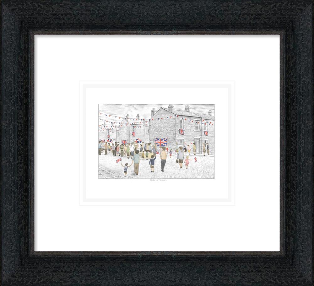 pride of britain framed sketch print by artist leigh lambert