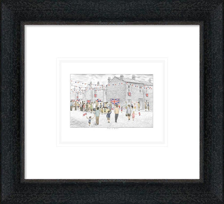 pride of britain framed sketch print by artist leigh lambert