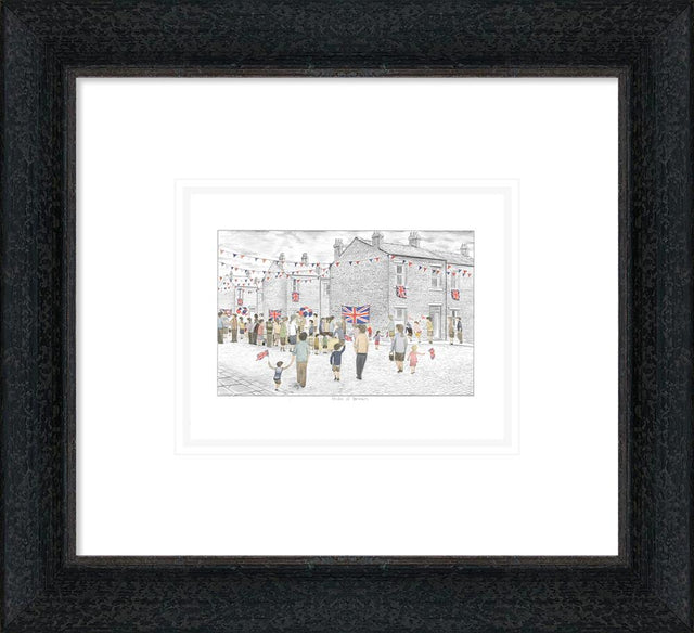 pride of britain framed sketch print by artist leigh lambert