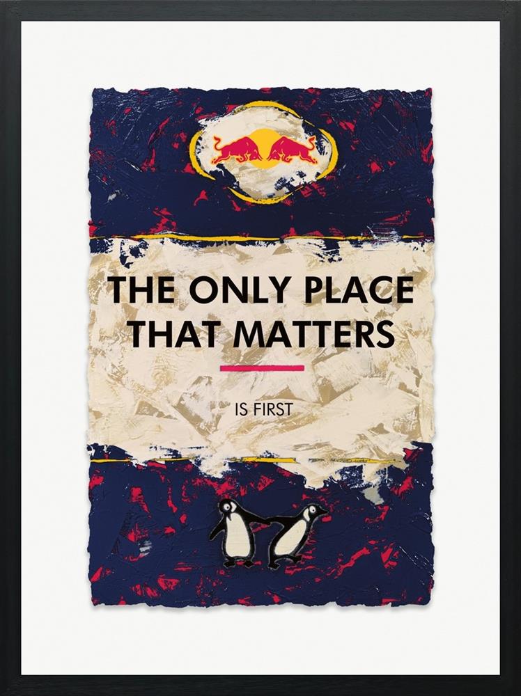 red bull racing f1 philosophy framed print by artist hue folk