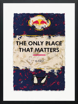 red bull racing f1 philosophy framed print by artist hue folk