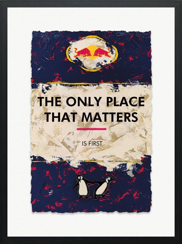 red bull racing f1 philosophy framed print by artist hue folk