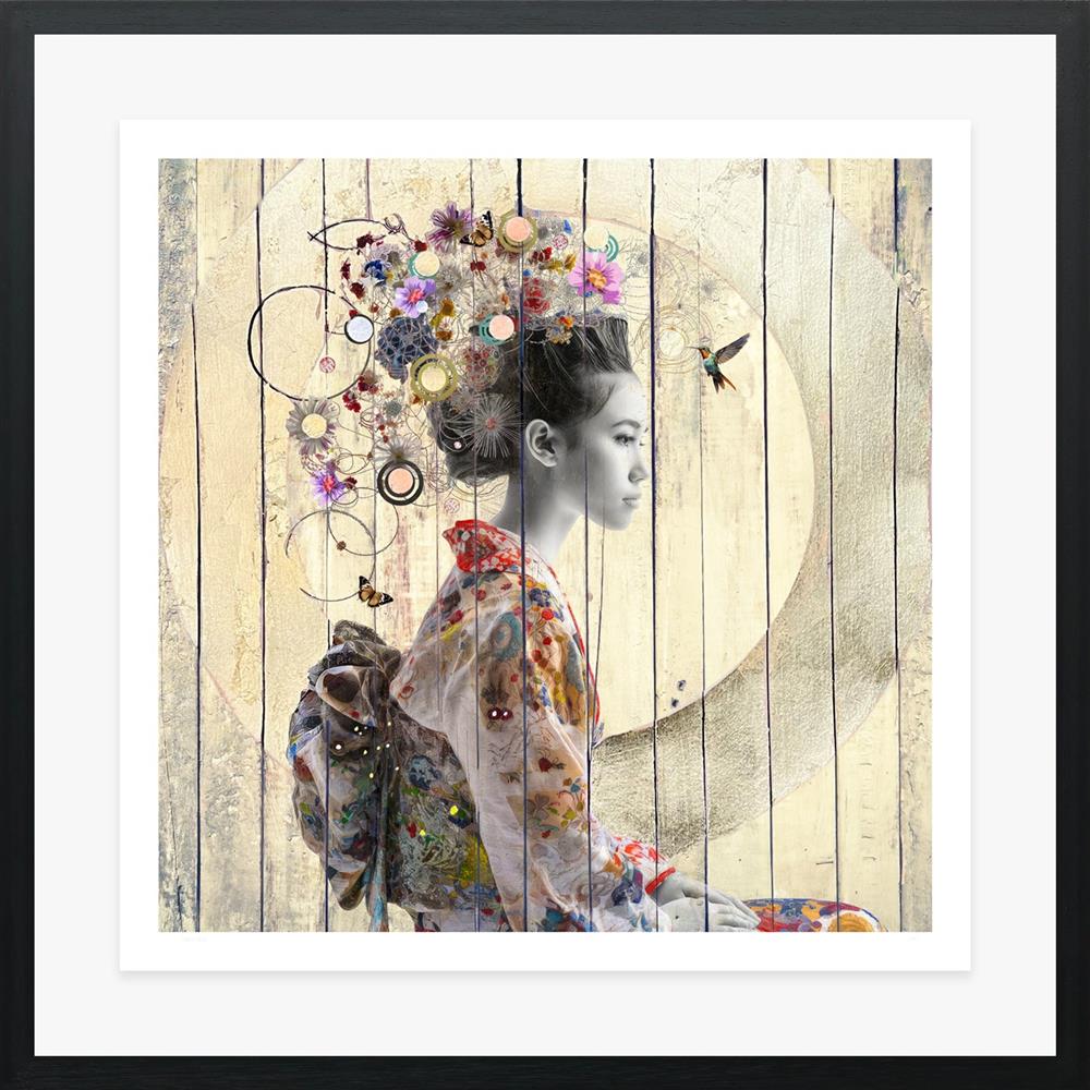 silver rain framed print by artist the trunk of funk