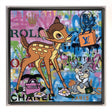 shopping days with bambi framed original by artist emily crook