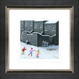 sitting ducks framed paper print by artist leigh lambert