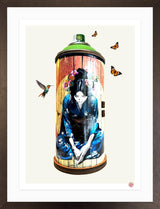 small sanctuary urban can framed print by artist the trunk of funk