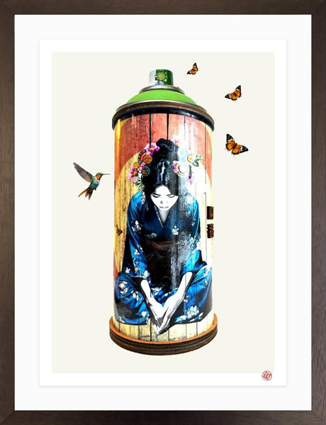 small sanctuary urban can framed print by artist the trunk of funk