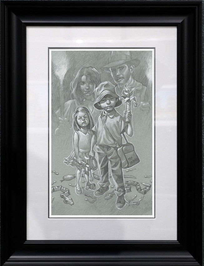 snakes why'd it have to be snakes sketch framed by artist craig davison