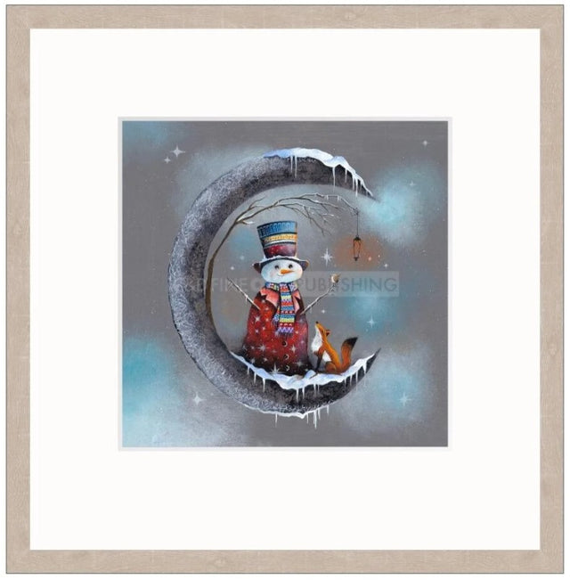 snowman and friends framed print by artist gary walton