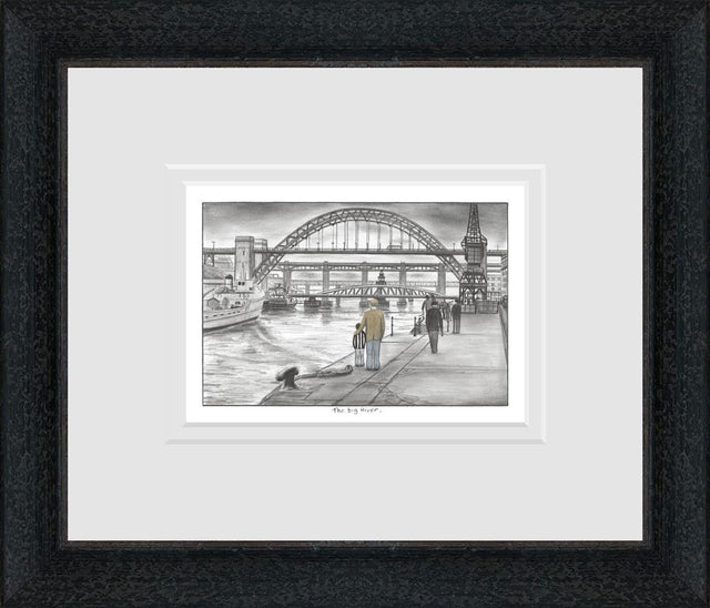 the big river sketch framed print by artist leigh lambert