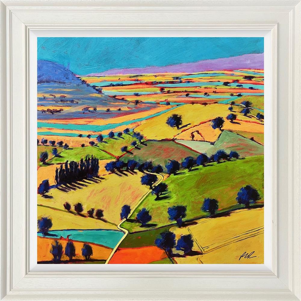 the golden valley framed print by artist paul powis