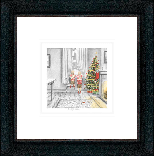the night before sketch framed print by artist ligh lambert