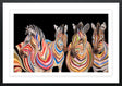 the savannah stripes framed bonded paper deluxe print by artist hayley goodhead