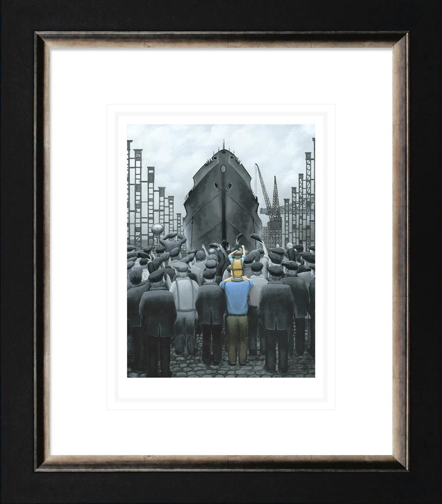 the ship that dad built framed paper print by artist leigh lambert