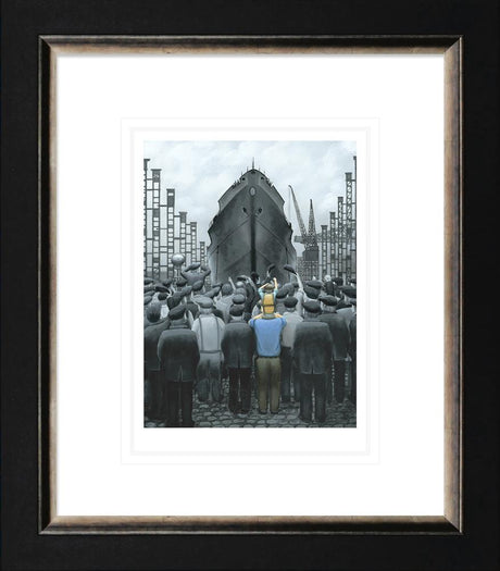 the ship that dad built framed paper print by artist leigh lambert