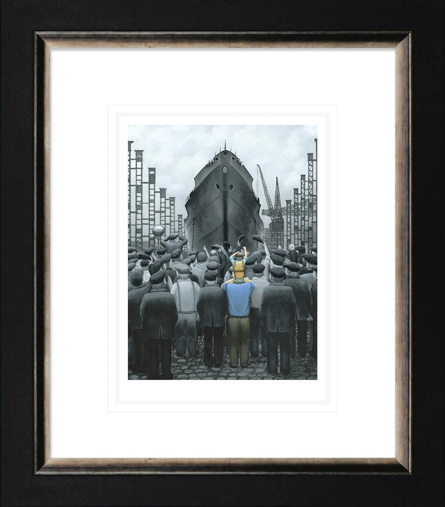 the ship that dad built framed paper print by artist leigh lambert