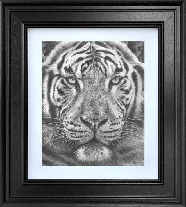 The Silent Warrior study framed print by artist martin robson
