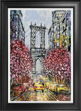 the manhattan span framed original by artist nigel cooke