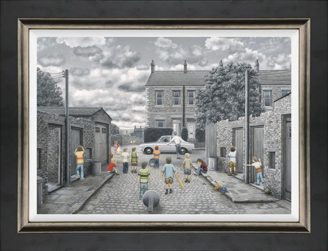 there may be trouble ahead canvas print framed by artist leigh lambert