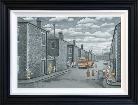 thirsty work framed deluxe canvas print by artist leigh lambert