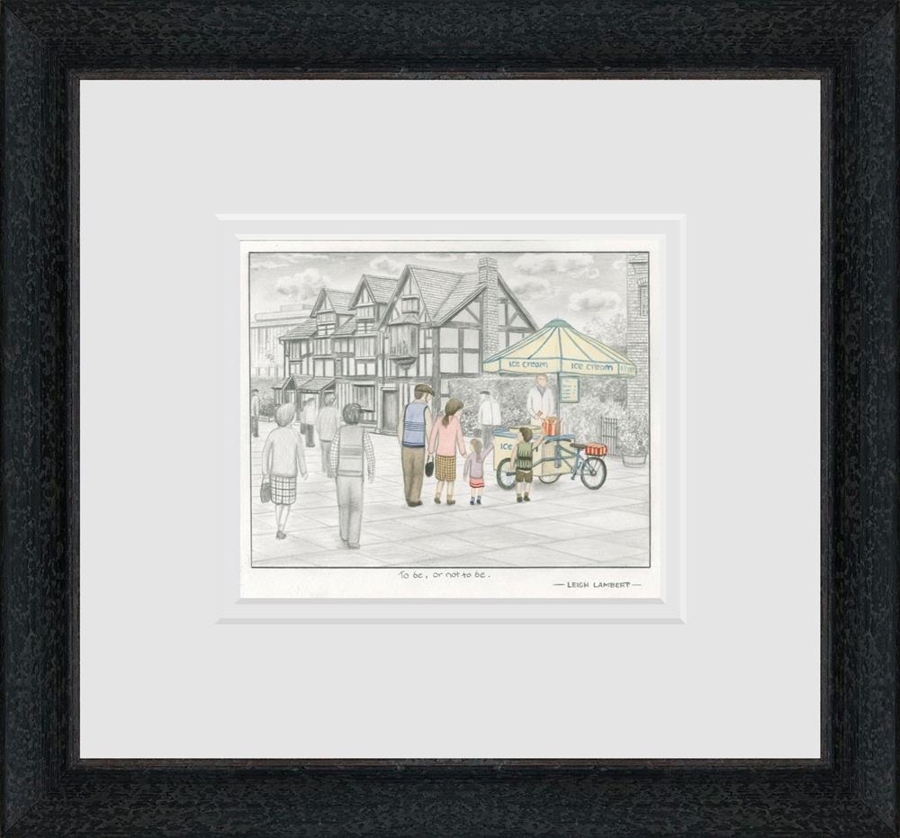 to be or not to be sketch framed print by artist leigh lambert