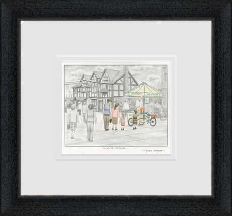 to be or not to be sketch framed print by artist leigh lambert