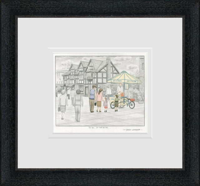 to be or not to be sketch framed print by artist leigh lambert