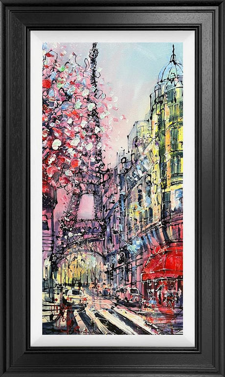 tower glows framed original by artist nigel cooke