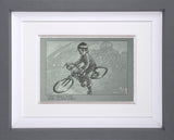Twin Ceramic rotor Drives On each Wheel sketch Framed print by artist craig davison